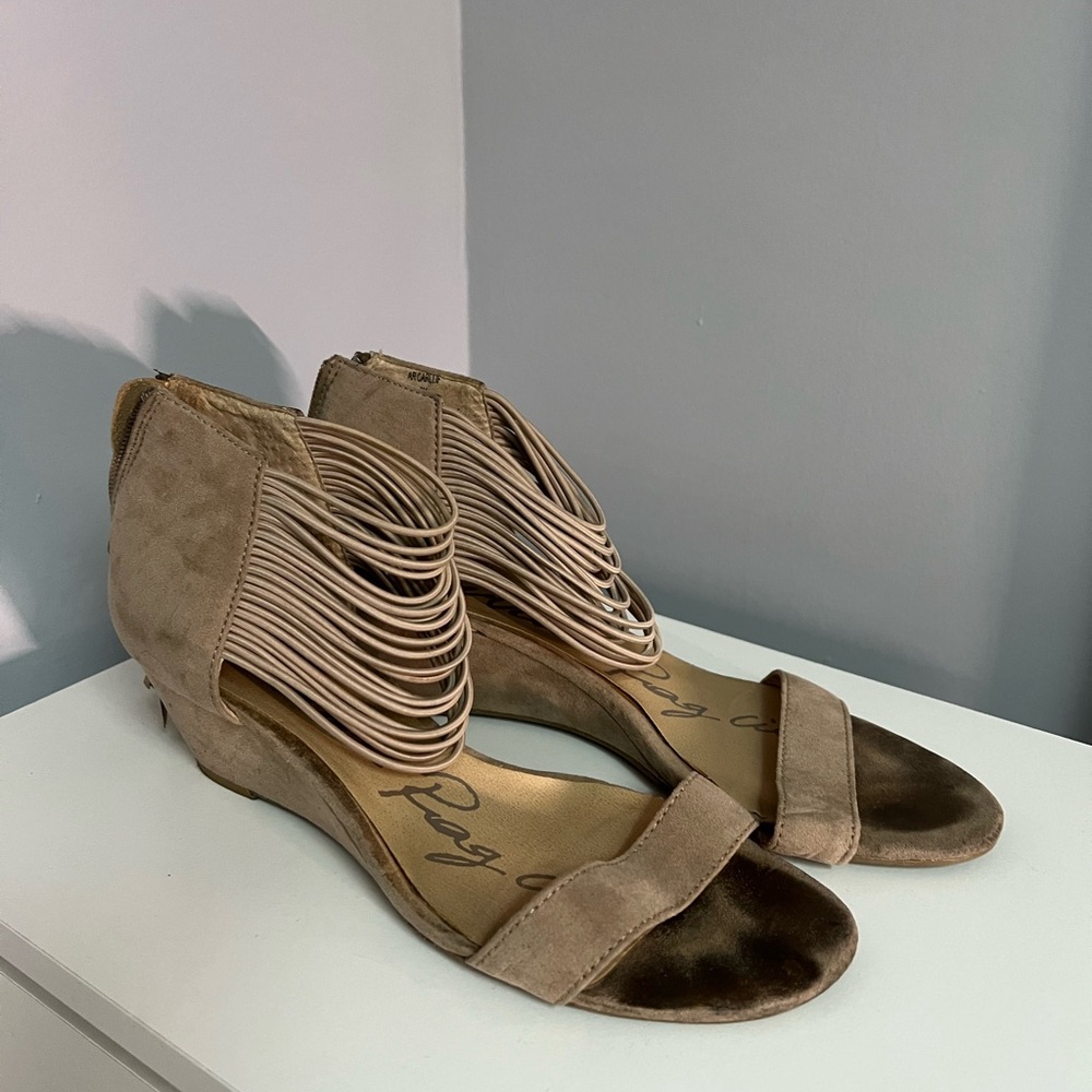 American Rag Taupe Wedge Sandals